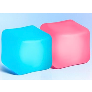 2 Pcs Stress Cube Bulk Swirl Ice Cube Stress Ball for Adults Anxiety Relief Soft Squeeze Sensory Square Ball for ADHD Prizes Goodie Bag Stuffers Party Favors (Pink,Blue)