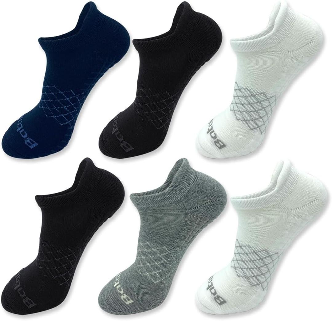 bataidis Athletic Running Ankle Socks, Low Cut Cushioned Anti-Blister Tab Sports Socks Men Women 6Pairs L