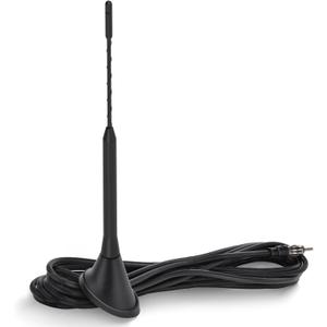 SZSAUTO Car AM FM Stereo Radio Antenna 9.06 Inches Universal Car Truck Roof Mounted Antenna Replacement with DIN Plug Connector Mount Base for Vehicle Stereo Receiver Head Unit FM HD Radio