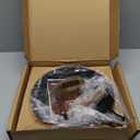 YUTANN Nonstick Frying Pan 12 inch, Ceramic Cast Iron Skillet, Lightweight Pre-seasoned Cast Iron Pan with Detachable Handle, Dishwasher & Oven Safe, Free of PFAS and PFOA (Red-Beech Wood Handle)