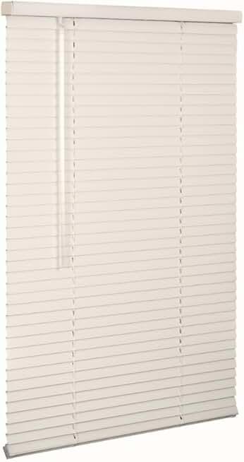 LOTUS & WINDOWARE Cordless 1" Aluminum Mini Blind 46.5" Wide x 36" Long, Alabaster, Room Darkening Metal Indoor Window Blinds for Home and Office