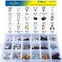 OAUTOO 270pcs Metal Trim Panel Spring Clip Assortment for Volkswagen Audi BMW Porsche GM Chrysler