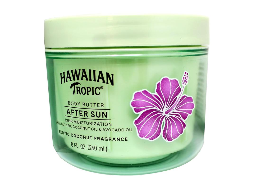 Hawaiian Tropic After Sun Body Butter with Coconut Oil, 8oz, After Sun Lotion, Moisturizing Body Lotion, After Sun Moisturizer, Coconut Body Butter, After Sun Care, After Sun Skin Care, 8oz