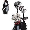 Precise M5 Men's Golf Set – 460cc Driver, Fairway Wood, Hybrid, 5-PW Irons, Putter & Stand Bag | Complete 14-Piece Golf Club Set - Right Hand Tall Size (+1")