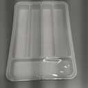 Aujen Silverware Organizer - Expandable Kitchen Drawer Organizer, Adjustable Utensil Organizer, Cutlery Tray for Forks, Knives, Multipurpose Kitchen Organizers and Storage Solution, White, Medium