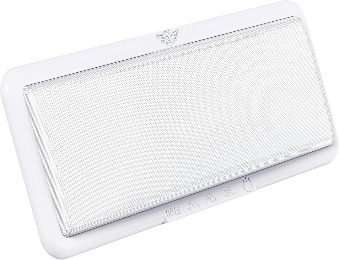 RV LED Ceiling Light 14" x 5.5" Fixture 950 Lumen with Touch Dimmer Switch Interior Lighting for Car/RV/Trailer/Camper/Boat DC 12V Natural White 4000-4500K (1-Pack)