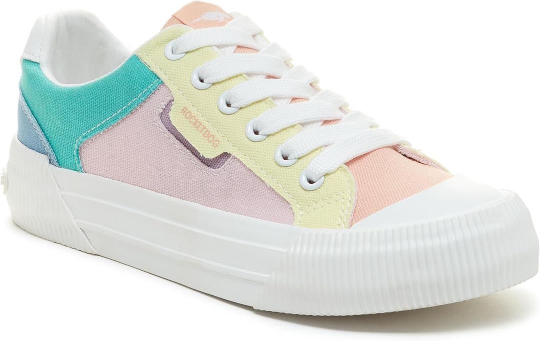 Rocket Dog Women's Cheery Sneaker, Color Block Rainbow, 6