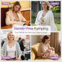 Breast Pump Hands Free, Wearable Breastfeeding Pump with 4 Modes & 9 Levels, Portable Electric Breast Pump, Strong Suction, Discreet & Smart Display, 19/21/24mm Insert/Flange, 2 Pack