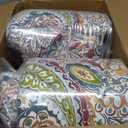DYTXIII Outdoor High Back Chair Cushions Set of 2, 44x20 in Water Repellent Patio Seat Cushions with Elastic Sponge, All Weather Cushions for Rocking, Dining Chairs, Patio Furniture - Paisley Chilli, 44"x20"x2.5"
