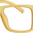Eyekepper Oversized Reading Glasses Square Large Frame Readers for Men and Women (Yellow)