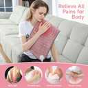 Heating Pad for Period Cramps, Heating Pads for Back Pain Relief, Heat Pad with 4 Timer & 6 Heat Temperature & Auto Shut Off, 12" x 24" Heating Pad for Women Mom Birthday Christmas Gift