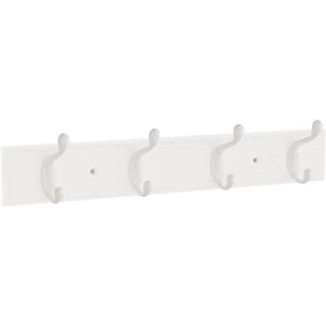 Franklin Brass Casual Curve Wall Mounted Pure White 16 in. Coat Rack, 4 Hooks, B46717K-PWW-C