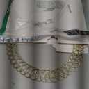 Metal Christmas Card Holder Wreath Xmas Card Display Spiral Photo Holder Decorative Tabletop Photo Rack Spiral Wreath for Holiday Party Picture Table Gift(Gold,Round)