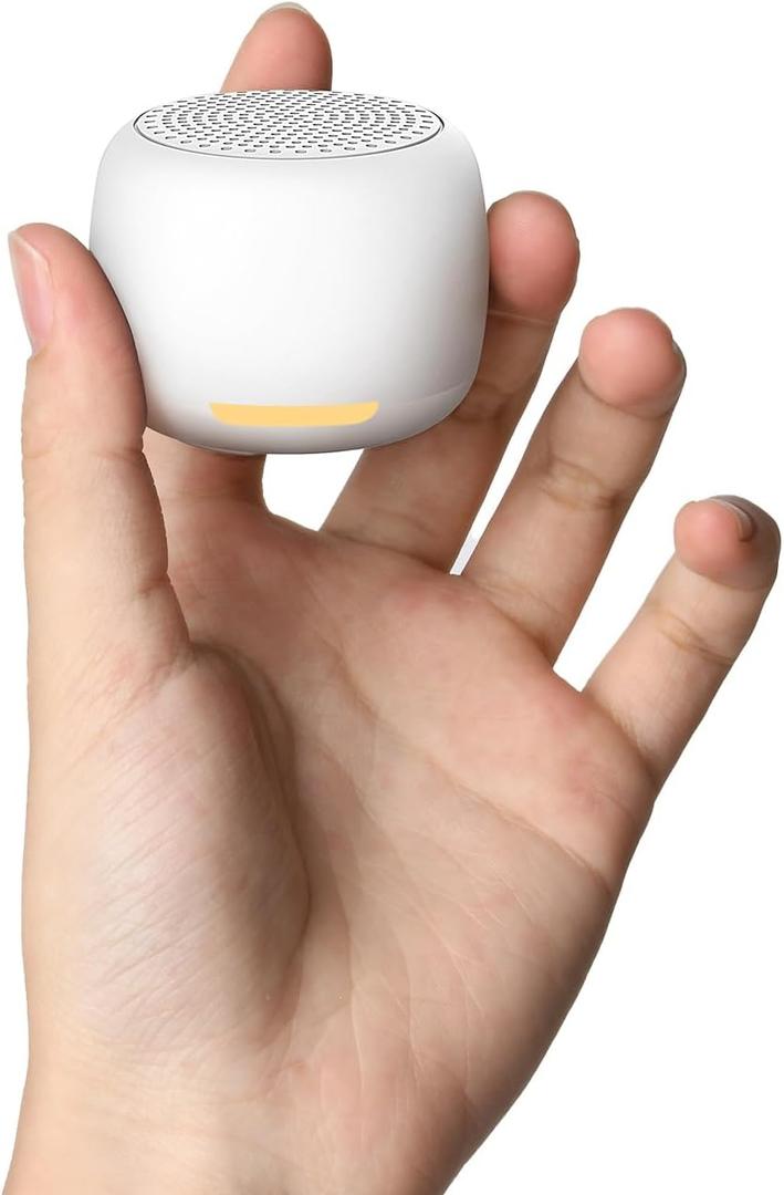 Babelio White Noise Sound Machine, Night Light, Mini and Portable, 15 Non-looping Sounds, Timer, Memory Function, for Adults Baby, Travel, White (Pocket Mini Glow)