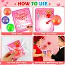 Valentines Day Gifts for Kids, 30 Pack Valentines Cards for Kids with Stress Balls Stretchy Squeeze Squishy Fidget Toys, Classroom School Exchange Prize Valentine's Party Favor Goodie Bag Stuffers