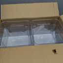 Carlisle FoodService Products Squares Square Food Storage Container with Stackable Design for Catering, Buffets, Restaurants, Polycarbonate (6 Pc), 12 Quarts, Clear