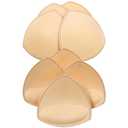 Bra Inserts 4 Pairs, Sports Bra Pads Inserts for Women, Sew in Bra Cups for Dresses, Bathing Suit Inserts (Medium, Beige)