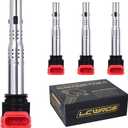 Set of 4 Ignition Coil Packs Fits for 2.0T Audi A4 A6 Volkswagen VW CC Passat GTI 2008 2009 2010 2011 2012 2013 2014 2015 2016 2.0 Replaces# 06E905115E 06H905115B UF529