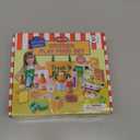 Lonico Wooden Play Food Toys for Kids, Market Grocery Store Toys with Snack & Shopping Bag & Apron for Toddlers, Pretend Play Kitchen Accessories Christmas Birthday Gift for Girls Boys 3 4 5 6