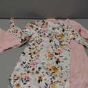 woshilaocai 2 Pack Baby Boy Girl Gown Sleeper Newborn Knotted Nightgown and Hat Set Infant Sleepwear (0-3 Months, Floral & Pink)
