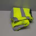 JenPen 10 Pieces Reflective Safety Vests with Pockets and Zipper, High Visibility Mesh Construction Vest for Men Women(XXL,Green)