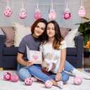 12 Pcs Mothers Day Decorations Mothers Day Tree Ornaments Hanging Pink Ball Decorations Spring Gifts for Mom's Happy Party Decor to Celebrate with Love and Joy(Mother)