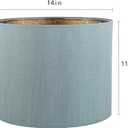 Wellmet Drum Lampshades, Easy Assembly Required Replacement Lamp Shades, Fabric Lampshades for Table Lamps Floor Lamps, Metal Spider Fitter, 14"x14"x11"