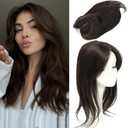 Hair Toppers for Women 18 inch Hair Topper Wiglets Synthetic Hairpieces for Women with Thinning hair 5.5x5 Inch Base