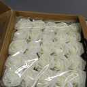 Cliselda 100Pcs Artificial Flowers Ivory White Fake Roses with Stems, Valentine's Day Gifts, Real Touch Foam Rose Bulk Faux Flowers for Decoration Centerpieces Flower Arrangements