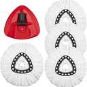 2 x 4 Pack Mop Replacement Heads Compatible with Ocedar Mops Replace Head EasyWring Spin Mop Heads Replacements - Includes 1 Rotating Mops Base, Microfiber Mop Refills, Easy Cleaning