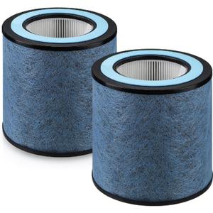 True HEPA Filter, HP152 Replacement Filter Compatible with Shark HP152 Air Purifier Part #:HE15FKPET, 2-Pack