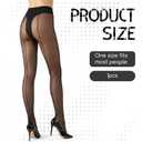 Black Stockings for Women Nylons for Women, 20d Sheer Black Tights, Backseam T-Crotch Pantyhose with Heel and Reinforced Toe (Black)