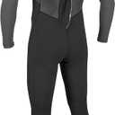 O'Neill Youth Reactor-2 3:2mm Back Zip Full Wetsuit, Lightweight Warmth and Flexibility for All Water Activities, Black/Graphite, 16