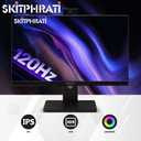 SKitphrati 23.8" 1080P IPS 120Hz Monitor for Business & Gaming - Built-in Adjustable 3MP Webcam, Mic Array, Dual Speakers, Frameless, Eye Care, HDMI/DP/VGA/USB