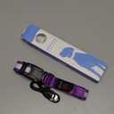 VIZPET LED Dog Collar, Light Up Dog Collar Adjustable USB Rechargeable Super Bright Safety Light Glowing Collars for Dogs (Purple, Small[11.02-15.74 inch/28-40cm])