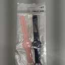 Waterproof Bracelet Compatible with Airtag Case for Kids(2 Pack), Soft Silicone Hidden Wristband, Lightweight GPS Tracker Compatible with Apple Air Tag Watch Band for Child (Grey Blue & Pink)