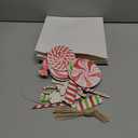 40 Pcs Peppermint Ornaments for Christmas Tree Decorations Candy Christmas Ornaments Lollipop Colorful Xmas Wooden Ornament for Holiday Party Decor