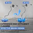 RIDGE WASHER 20 Pressure Washer Surface Cleaner, 4500 PSI Surface Cleaner with Dual Handle, Power Washer Surface Cleaner Attachment with Wheels for Cleaning Driveways, Sidewalks, Patios