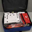 Car Emergency Safety Kit Bag with Digital Air Compressor,Jumper Cables,First Aid Kit, Winter Vehicle Roadside Safety Kit with Detachable Snow Shovel, for Women, Men, Teen