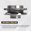KUSATEC 513301-K 2pcs Front/Rear Wheel Bearing and Hub Assembly Compatible with 2008-2015 Audi A4 A5 A6 A7 A8 Quattro RS5 RS7 allroad Q5 SQ5 S4 S5 S6 S7 S8