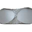 Spring Loop Collapsilbe Dual Circle 1 Piece Auto Sunshade - Metalic Silver 64 inches x 30 inches