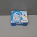 iClever BTH12 Kids Bluetooth Headphones,Colorful LED Lights Kids Headphones Wireless,74/85dBA Safe Volume,85H Playtime,Fast Charging,Bluetooth 5.2,Over Ear,Built-in Mic for iPad/Tablet/Airplane,Blue