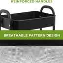 AGTEK Makeup Cart, Movable Rolling Organizer Cart, Black 3 Tier Metal Utility Cart