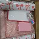 14 PCS Pink Locker Accessories Kit Back to School Locker Decorations Supplies for Girls with Locker Shelf Magnetic Wallpaper Whiteboard Mirror Organizer Markers Rug String Lights and Cute Bow Magnet