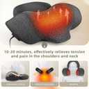 3-in-1 Neck Massager Pillow with Heat, Vibration and Cervical Traction, Ergonomic Neck Support Aid and Neck Support Pillow for Pain Relief, Deep Tissue Neck and Shoulder Massager