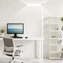 120W LED Floor Lamp, 76.8" Tall Reading Light, 10000LM Knob Dimming Standing Lamp, Full Spectrum Eye Care Reading Lamp, 4000K Natural Daylight for Study Room, Office, Living Room, Bedroom (White)