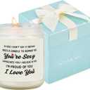 Kosmickiss Valentines Day Gift for Her Him, Lavender Scented Candle, I Love You Anniversary Wedding Gift for Girlfriend Boyfriend Wife Husband, Romantic Birthday Presents