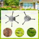 2 x Steel Wire Grass Trimmer Head, 6 Inches String Trimmer Replacement Head, 2025 New Wire Brush Weed Trimmer Head Weed Remover Tool for Lawn Mower Tray, Spindle 0.2 inches (2pcs, 3 Blade+6 Blade)