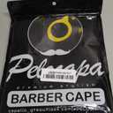 Barber Capes for Men, Hair Cutting Cape with Metal Snap Closure, 100% Polyester Salon Cape, Waterproof & Light Weight & Machine Washable- 63”× 56” (Black & Gold)