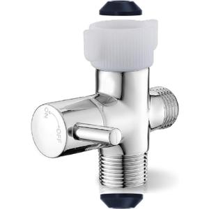 Handheld Bidet Sprayer for Toilet,Brass Bidet T Adapter with Shut,3 Way 7/8" x 7/8" x G1/20.8" or 20mm,Metal T Valve for Bidet(Bidet T Valve Adapter)
